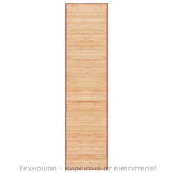 Бамбуков килим, 80x300 см, кафяв