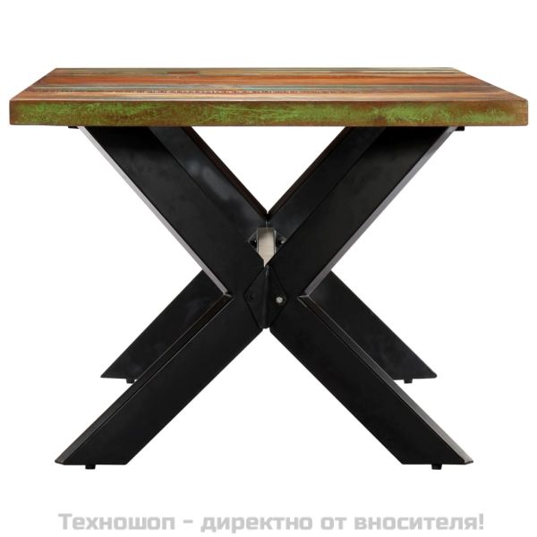 Трапезна маса, 200x100x75 cм, регенерирано дърво масив