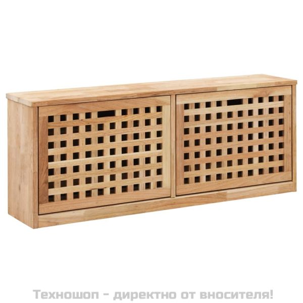 Пейка за съхранение на обувки, 94x20x38 см, орех масив
