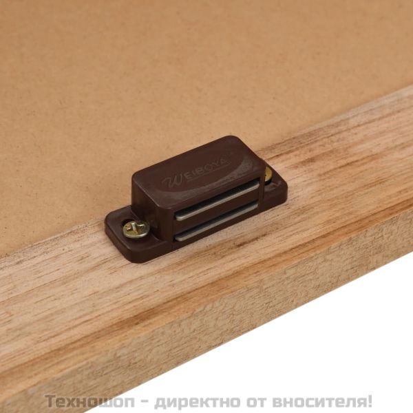 Шкаф за мивка с огледало, масивно орехово дърво