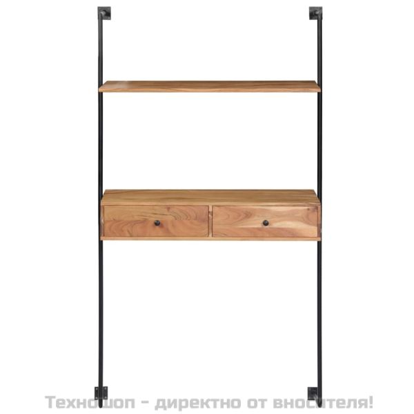 Бюро за стена, 90x40x170 см, акациево дърво масив