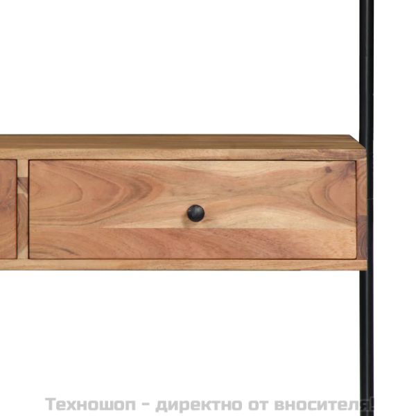 Бюро за стена, 90x40x170 см, акациево дърво масив
