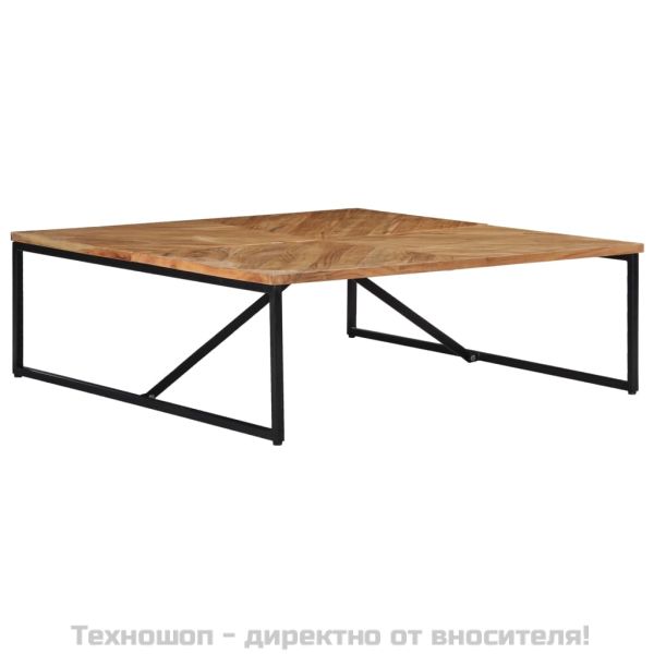 Маса за кафе, 110x110x36 см, акациево дърво масив