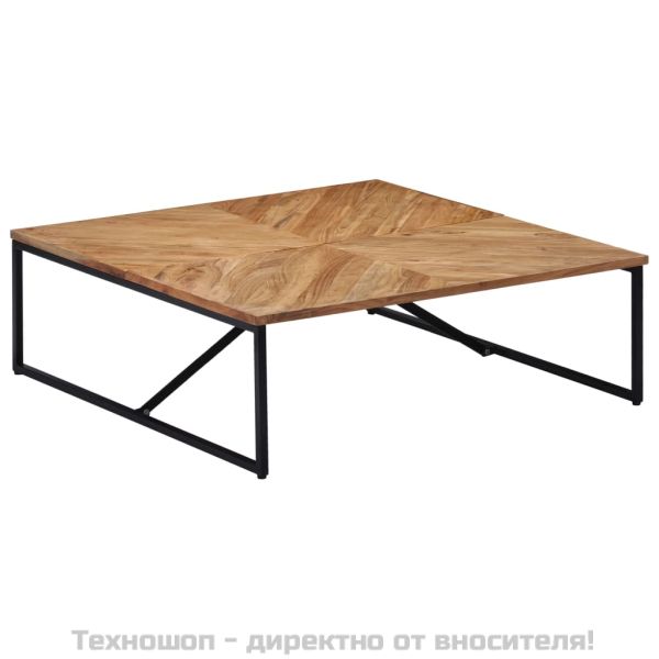 Маса за кафе, 110x110x36 см, акациево дърво масив