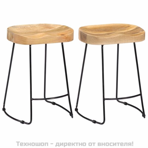 Gavin бар столове, 2 бр, мангово дърво масив
