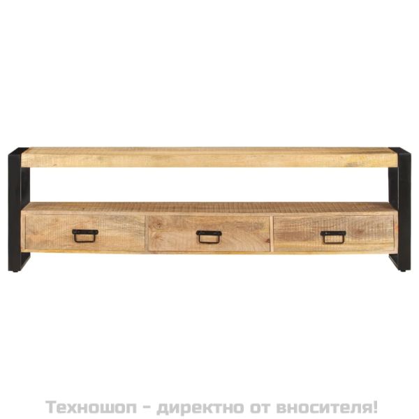 ТВ шкаф, 150x30x45 см, мангово дърво масив