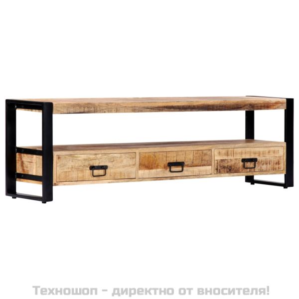 ТВ шкаф, 150x30x45 см, мангово дърво масив