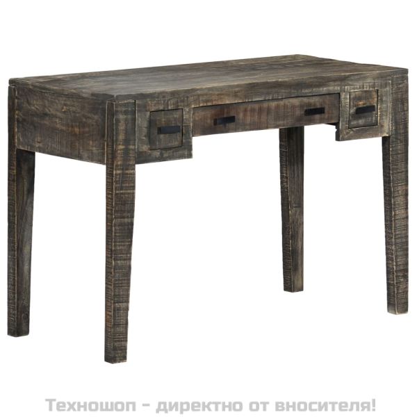 Бюро, черно, 110x50x75 см, мангово дърво масив