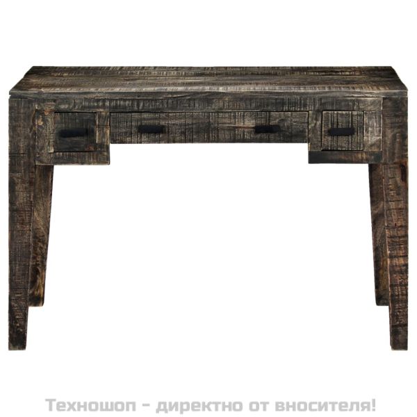 Бюро, черно, 110x50x75 см, мангово дърво масив