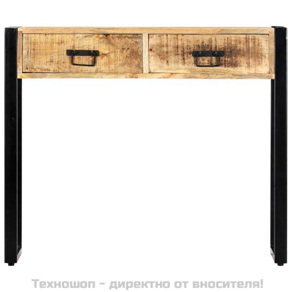 Конзолна маса, 90x30x75 см, мангово дърво масив