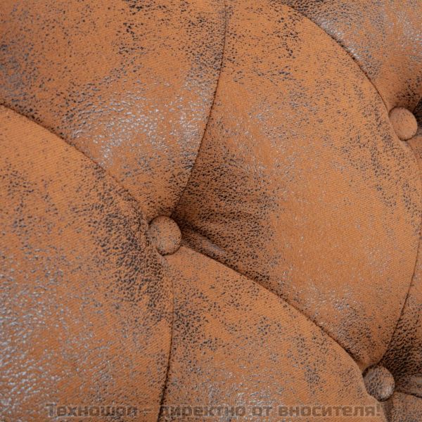 Кушетка, кафява, изкуствен велур