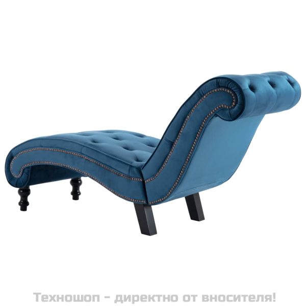 Кушетка, синя, кадифе