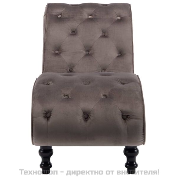 Кушетка, сива, кадифе