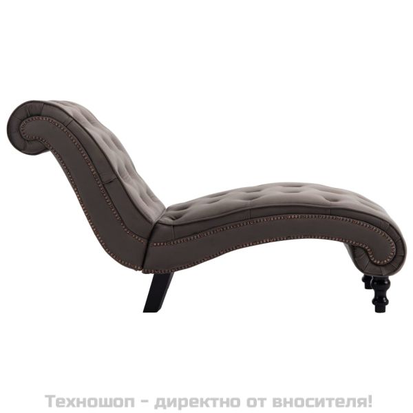 Кушетка, сива, кадифе