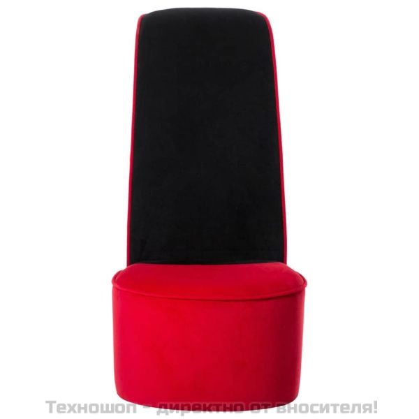 Стол във форма на обувка на висок ток, червен, кадифе