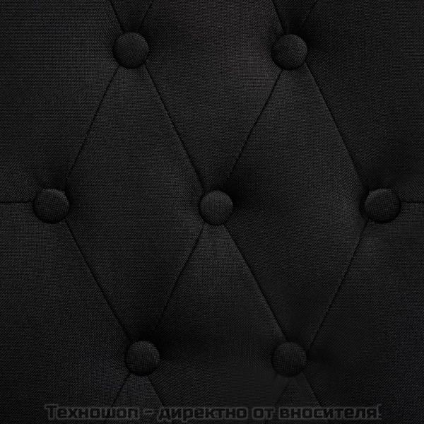 Трапезни столове, 2 бр, черни, текстил