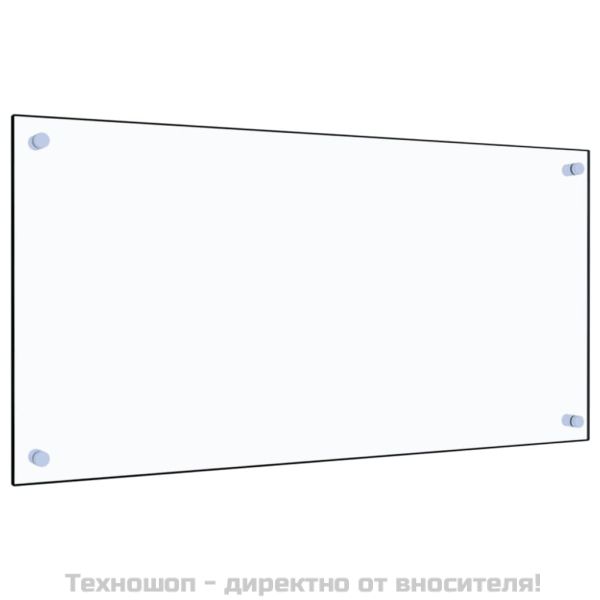 Кухненски гръб, прозрачен, 80x40 см, закалено стъкло