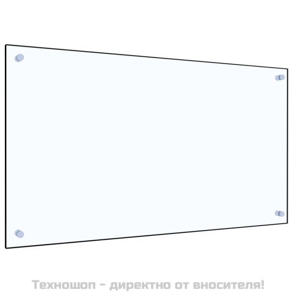 Кухненски гръб, прозрачен, 90x50 см, закалено стъкло