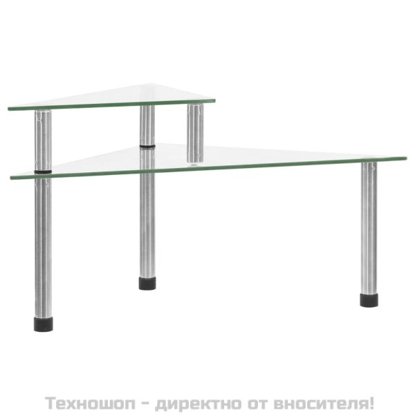 Кухненски рафт, прозрачен, 49,5x35x19 см, закалено стъкло