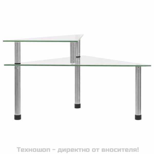 Кухненски рафт, прозрачен, 49,5x35x19 см, закалено стъкло
