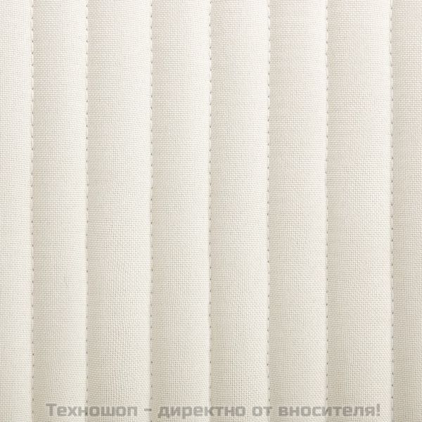 Трапезни столове, 2 бр, кремави, текстил