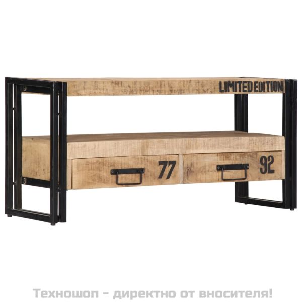 ТВ шкаф, 100x30x45 см, мангово дърво масив