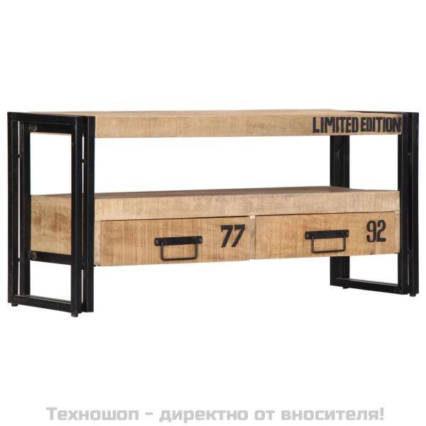 ТВ шкаф, 100x30x45 см, мангово дърво масив