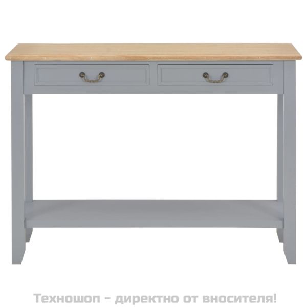 Конзолна маса, сива, 110x35x80 cм, дърво