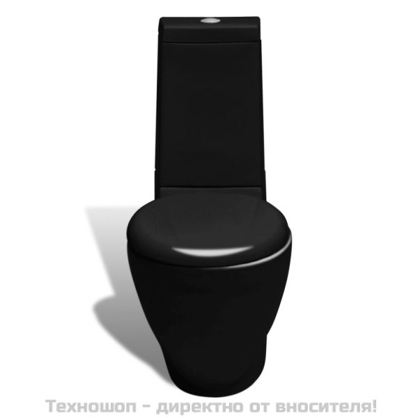 Комплект стояща тоалетна и биде, черна, керамика