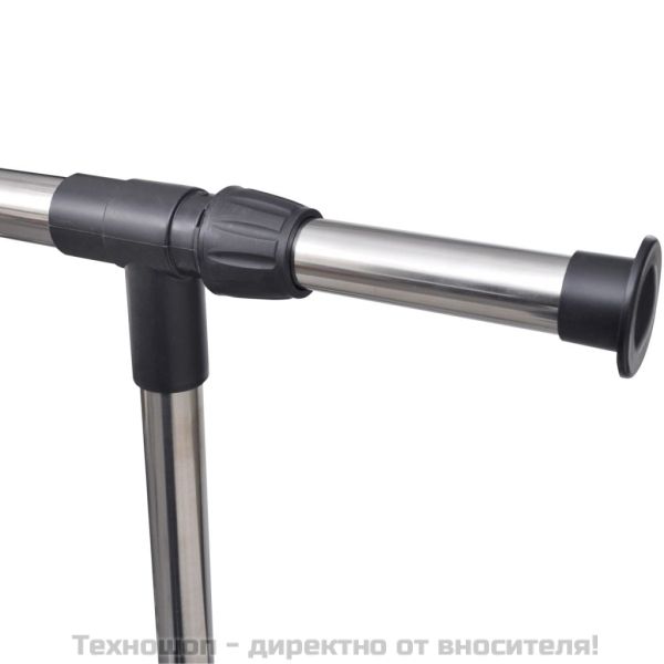 Регулируеми стойки за дрехи, 2 бр, 1 релса