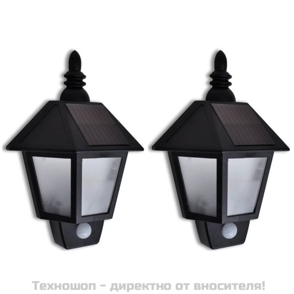 Соларни аплици със сензор за движение 2 бр