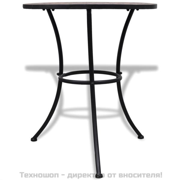 Бистро комплект, 3 части, керамични плочки в цвят теракота