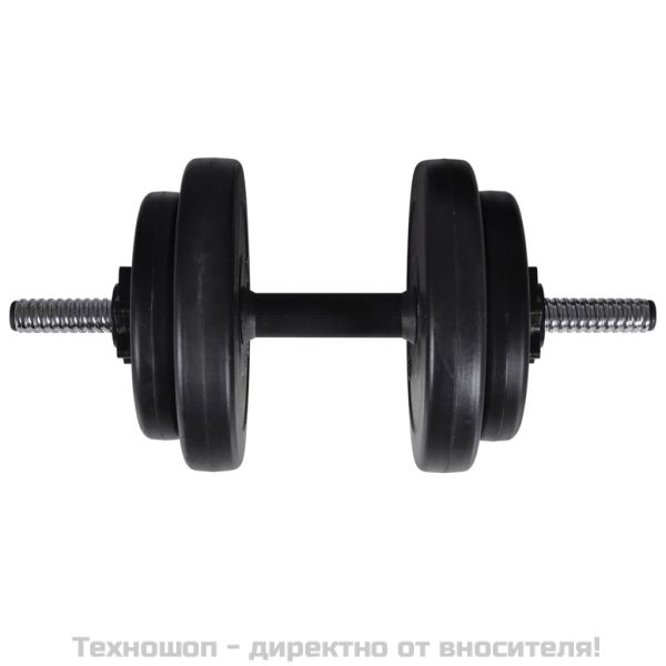 Комплект лежанка с щанга и дъмбели, 60,5 кг