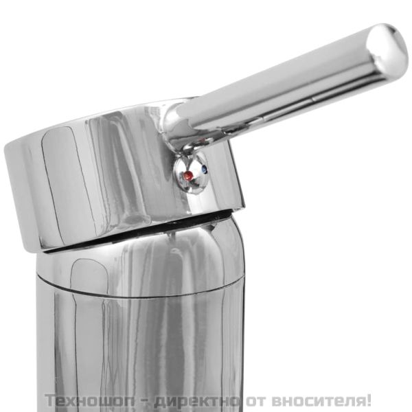 Мивка за баня със смесител, керамична, правоъгълна, бяла