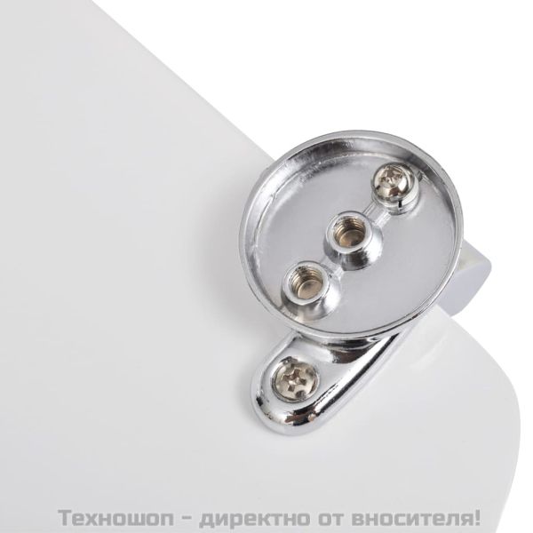 Тоалетни седалки с капаци, 2 бр, МДФ, бели