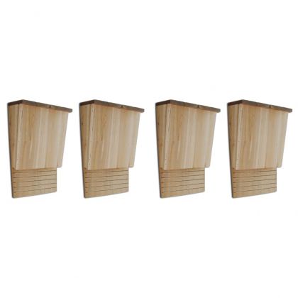 276009 Bat Houses 4 pcs 22x12x34 cm Wood (2x41293)