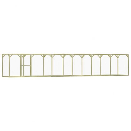 Клетка за пилета, 1,5x9x1,5 м, импрегниран бор