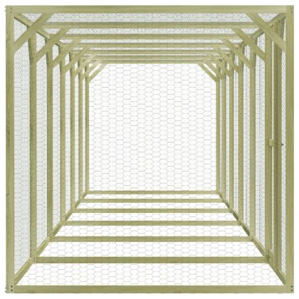 Клетка за пилета, 1,5x9x1,5 м, импрегниран бор