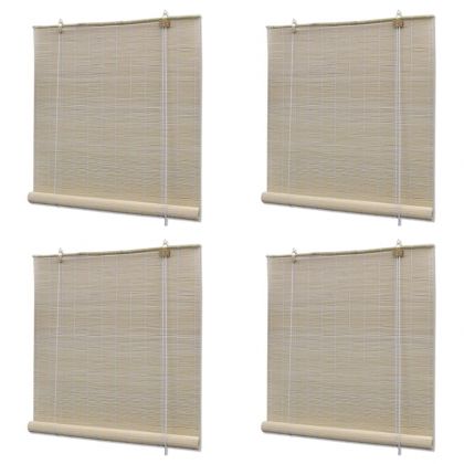 Естествени бамбукови ролетни щори 4 бр 120x160 см