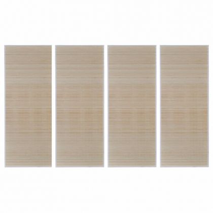 Правоъгълни естествени бамбукови килими 4 бр 120x180 см