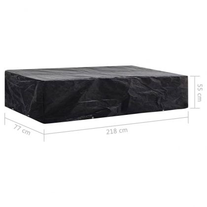 Покривала за градински мебели 2 бр 8 капси 218x77x55 см