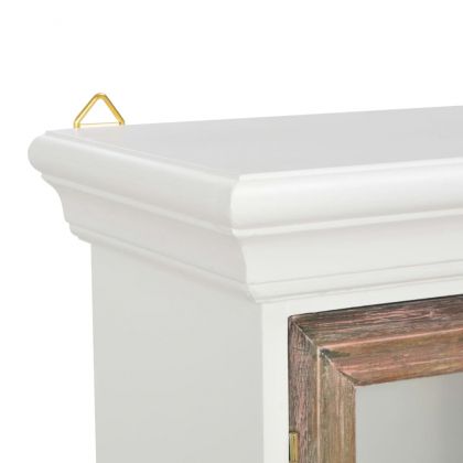 Стенен шкаф, бял, 49x22x59 см, инженерно дърво