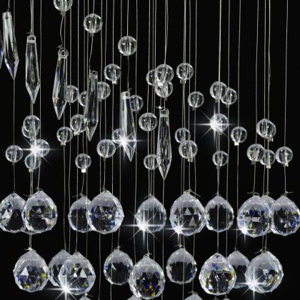 Полилей с кристали, сребрист, спираловиден, G9