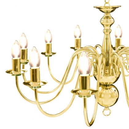 Полилей, златист, 12 х Е14 крушки