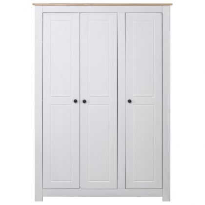 Гардероб с 3 врати, бял, 118x50x171,5 см, бор, Panama Range