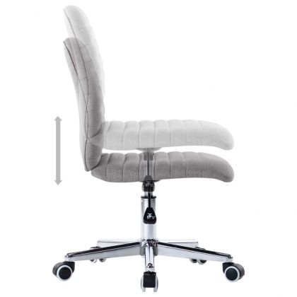 Трапезни столове, 2 бр, светлосиви, текстил