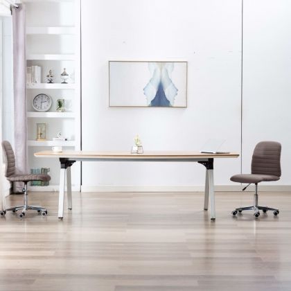 Трапезни столове, 2 бр, таупе, текстил