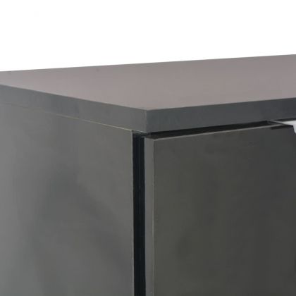 Бюфет, черно със силен гланц, 107x35x80,5 см