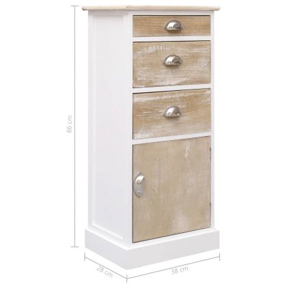 Страничен шкаф 38x28x86 см дърво пауловния