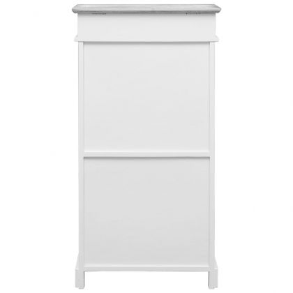 Шкаф за обувки, сив, 50x28x98 см, дърво от пауловния